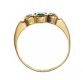 18CT GOLD EMERALD AND DIAMOND THREE STONE RING at Ross's Online Art Auctions