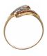 9CT GOLD CROSSOVER RING SET WITH CUBIC ZIRCONIA at Ross's Online Art Auctions