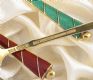 BOXED SET OF DANISH GOLD-PLATED STERLING SILVER AND ENAMEL TEASPOONS at Ross's Online Art Auctions