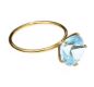 18CT GOLD RING SET WITH BLUE TOPAZ BY 'TOUS JEWELLERS' at Ross's Online Art Auctions