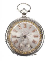 SILVER GENT'S OPEN-FACED POCKET WATCH at Ross's Online Art Auctions