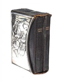 STERLING SILVER MOUNTED PRAYER BOOK CASE DEPICTING ANGELS at Ross's Online Art Auctions
