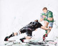 JACOB STOCKDALE, IRELAND VERSUS THE ALL BLACKS by J.P. Neeson at Ross's Online Art Auctions