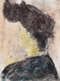 PORTRAIT OF A WOMAN by William Conor RHA RUA at Ross's Online Art Auctions