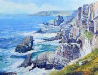 MIZZEN HEAD, COUNTY KERRY by Roland A.D. Inman at Ross's Online Art Auctions