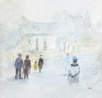 OFF TO CHURCH by Tom Kerr at Ross's Online Art Auctions