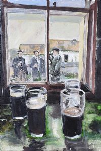 IRISH COUNTRY PUB, A PINT OUTSIDE by Eileen McKeown at Ross's Online Art Auctions