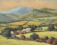 FARM IN THE MOURNES by Charles MacAuley at Ross's Online Art Auctions