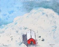 LONE CABIN by Jeff Adams at Ross's Online Art Auctions
