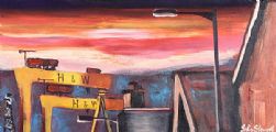 ACROSS THE ROOFTOPS by John Stewart at Ross's Online Art Auctions