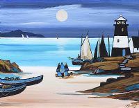 THE LIGHT HOUSE & THE MOON by J.P. Rooney at Ross's Online Art Auctions