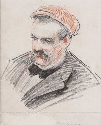 MALE PORTRAIT by Sir Robert Ponsonby Staples Bt RBS at Ross's Online Art Auctions