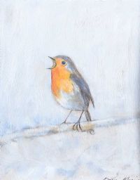 WINTER ROBIN by Oran Maguire at Ross's Online Art Auctions