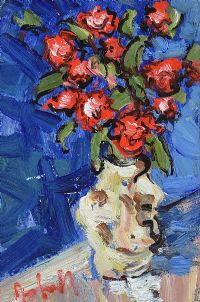 STILL LIFE, VASE OF FLOWERS by Marie Carroll at Ross's Online Art Auctions