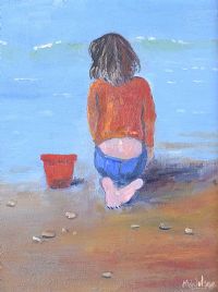THE RED BUCKET by Marjorie Wilson at Ross's Online Art Auctions