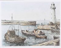 DONAGHADEE HARBOUR, COUNTY DOWN by James Dunlop at Ross's Online Art Auctions