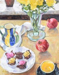 TABLE TOP STILL LIFE by Rosie McClelland at Ross's Online Art Auctions