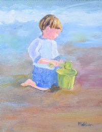 THE GREEN BUCKET by Marjorie Wilson at Ross's Online Art Auctions