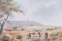 SCRABO TOWER FROM BALLYHENRY by Hamilton Sloan at Ross's Online Art Auctions