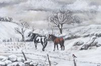 HORSE IN A WINTER LANDSCAPE by Irish School at Ross's Online Art Auctions