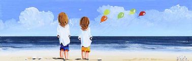 FLYING BALLOONS by Michelle Carlin at Ross's Online Art Auctions