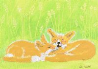 FOX CUBS HAVING SWEET DREAMS by June Marshall BA at Ross's Online Art Auctions