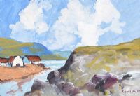 IRISH COTTAGES by Robert Dunleavey at Ross's Online Art Auctions