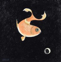 GOLD FISH & RING by Kevin Meehan at Ross's Online Art Auctions