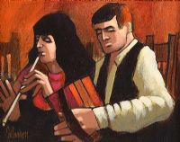ACCORDIAN & FLUTE by George Callaghan at Ross's Online Art Auctions