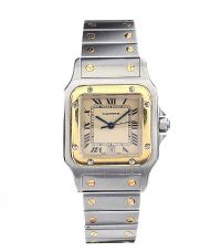CARTIER 18CT GOLD & STAINLESS STEEL LADY'S WRIST WATCH at Ross's Online Art Auctions