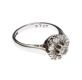 18CT WHITE GOLD DIAMOND CLUSTER RING at Ross's Online Art Auctions