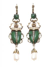 VINTAGE PAIR OF COSTUME SCARAB EARRINGS at Ross's Online Art Auctions
