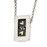 STERLING SILVER 'HEART TO HEART' NECKLACE BY ALAN ARDIFF at Ross's Online Art Auctions