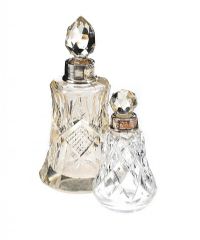 TWO ANTIQUE STERLING SILVER AND GLASS SCENT BOTTLES at Ross's Online Art Auctions