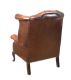 DEEP BUTTONED LEATHER WING BACK ARMCHAIR at Ross's Online Art Auctions