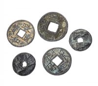 FIVE CHINESE TOKENS at Ross's Online Art Auctions