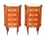 PAIR OF FRENCH STYLE MARBLE TOP LOCKERS at Ross's Online Art Auctions