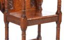 CARVED OAK MONK'S CHAIR at Ross's Online Art Auctions