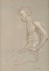 MALE STUDY by Olive Henry RUA at Ross's Online Art Auctions