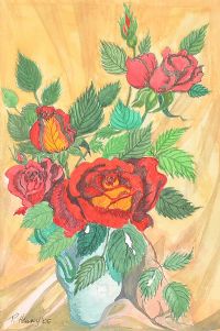 STILL LIFE, ROSE by Patricia Henry at Ross's Online Art Auctions