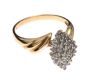 10CT GOLD DIAMOND CLUSTER RING at Ross's Online Art Auctions