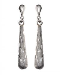 9CT WHITE GOLD DROP EARRINGS at Ross's Online Art Auctions