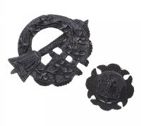 TWO BOG OAK BROOCHES at Ross's Online Art Auctions