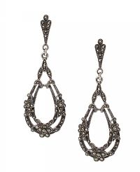 STERLING SILVER MARCASITE DROP EARRINGS at Ross's Online Art Auctions