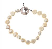 PEARL BRACELET WITH STERLING SILVER CLASP at Ross's Online Art Auctions