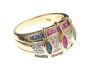 14CT GOLD RUBY, EMERALD, SAPPHIRE AND DIAMOND RING at Ross's Online Art Auctions