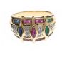 14CT GOLD RUBY, EMERALD, SAPPHIRE AND DIAMOND RING at Ross's Online Art Auctions