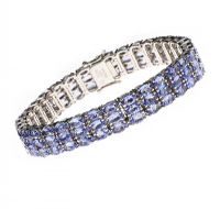 STERLING SILVER TANZANITE BRACELET at Ross's Online Art Auctions