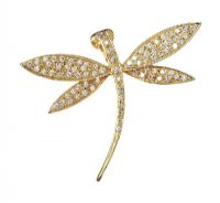 18CT GOLD DIAMOND DRAGONFLY PENDANT at Ross's Online Art Auctions