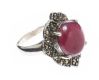 STERLING SILVER NATURAL RUBY AND MARCASITE RING at Ross's Online Art Auctions